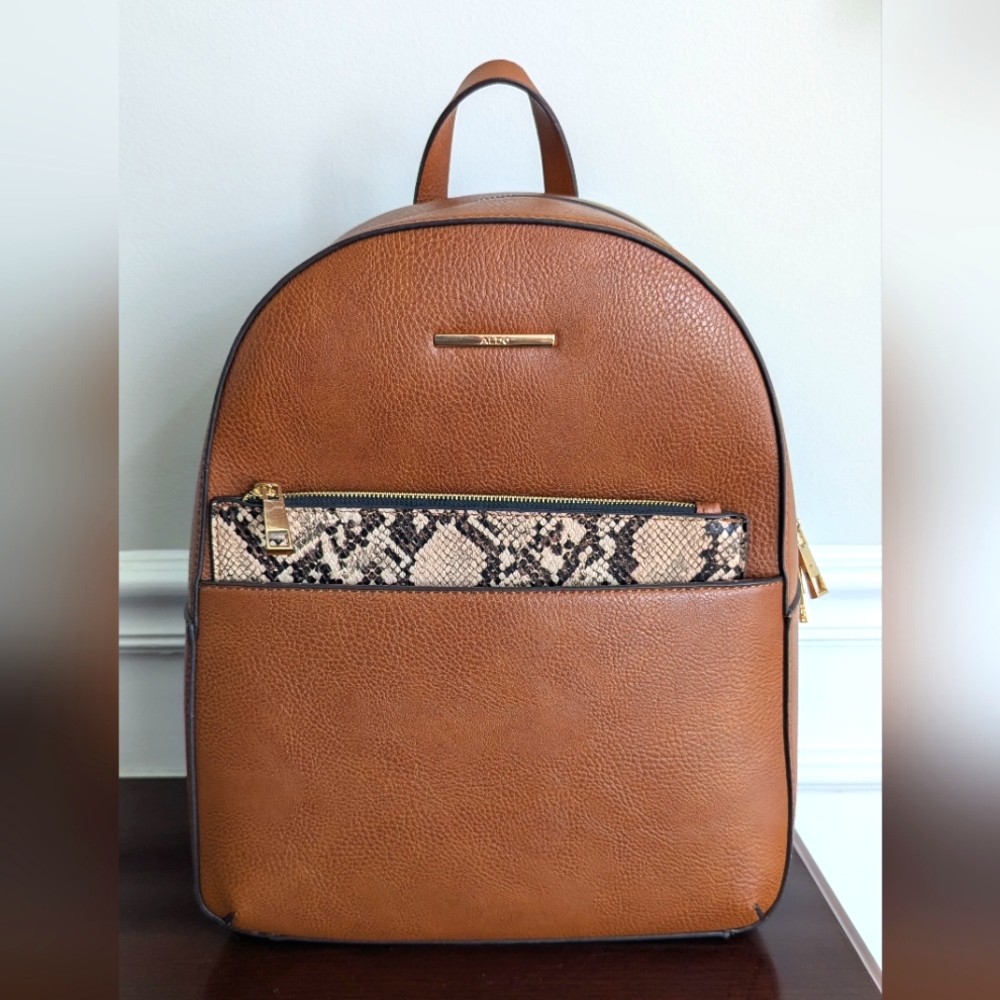 New Aldo Backpack Diaper Bag Faux Leather